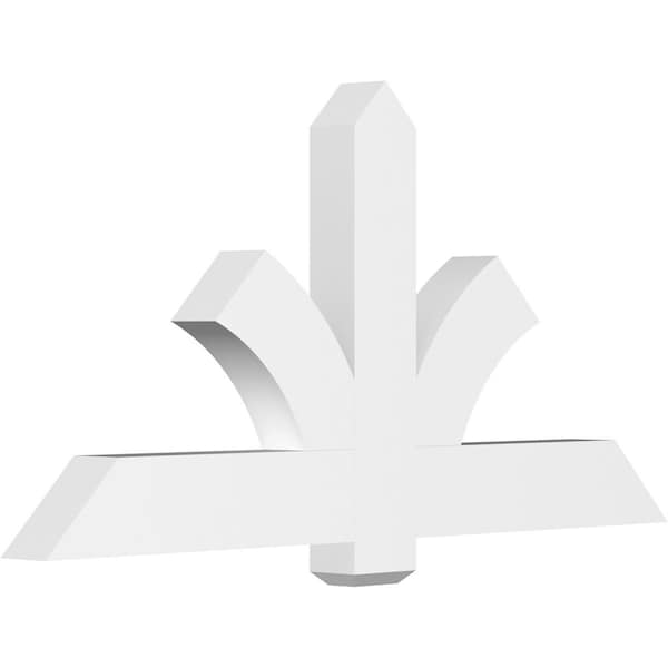 Ekena Millwork Redmond Architectural Grade PVC Gable Bracket, 60"W x 30"H x 4"D x 6"F, 12/12 Pitch GBP060X30X0406RED00 - main
